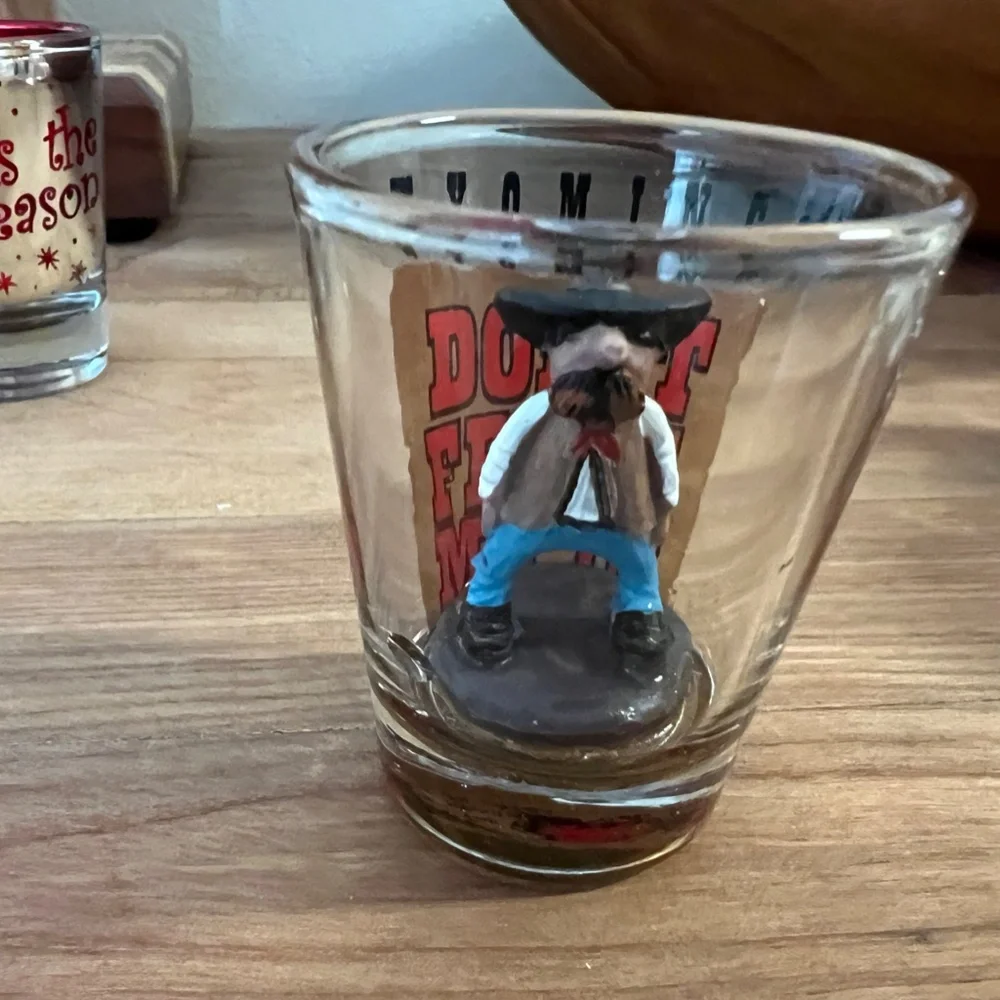 Wyoming Don't Fence Me In Shot Glass
